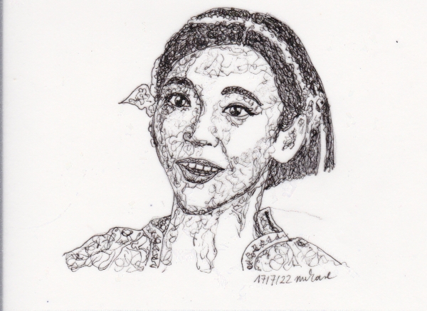 portrait of a bright-eyed woman